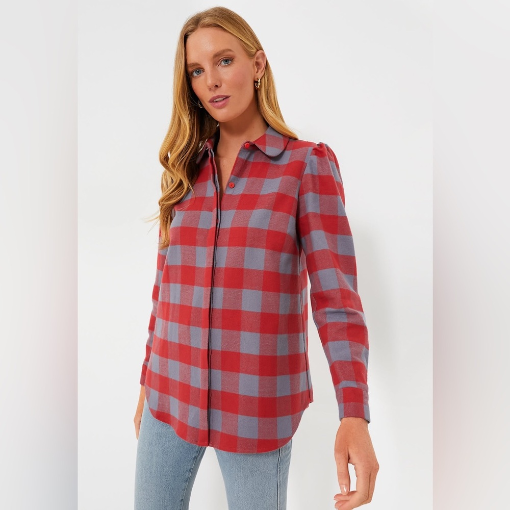 Tuckernuck Red Plaid Saranac Shirt (size Large, NWT)